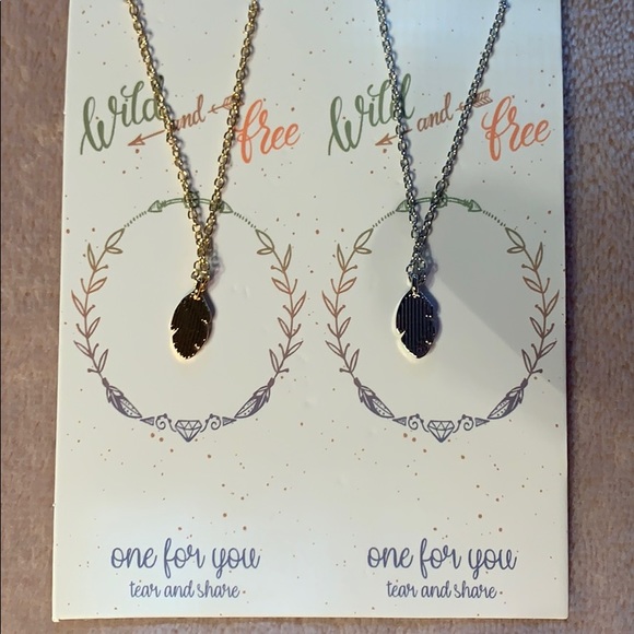 NWT Wild and Free Feather Friendship Necklaces - Picture 6 of 9